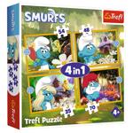 Trefl Puzzle Life in the Village of Smurfs 4in1 34664