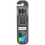 BioMed Black Toothbrush with Charcoal 3pcs