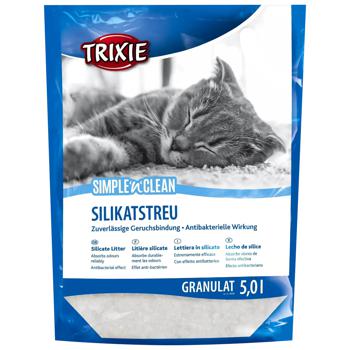 Наповнювач гігієнічний Trixie Simple & Clean для котів силікагелевий 5л - купити, ціни на MasterZoo - фото 1