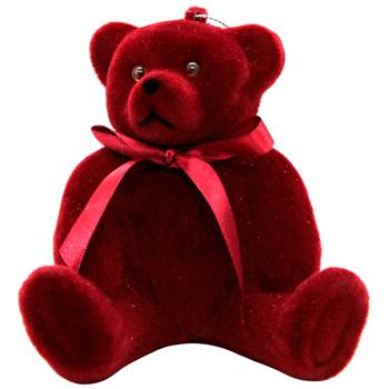 Bona Di Teddy Bear Christmas Tree Decoration 12cm Burgundy - buy, prices for WINETIME - photo 1