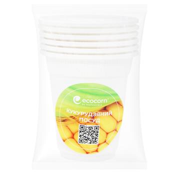 Ecocorn Corn Polymer Disposable Cups 240ml 6pcs - buy, prices for NOVUS - photo 1