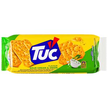 Крекер Tuc солоний зі смаком сметани з цибулею 100г