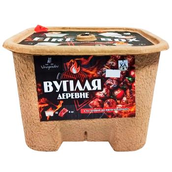 Vinogradov Fire Box Charcoal 1kg - buy, prices for Supermarket "Kharkiv" - photo 1