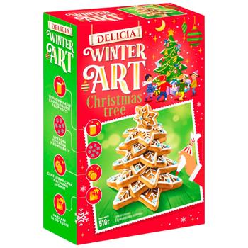Новогодний набор пряничных коржей Delicia Пряничная Елка 510г - купить, цены на КОСМОС - фото 1