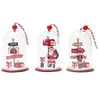 Actuel Dome Plastic Christmas Tree Decoration 9cm in assortment - buy, prices for Auchan - photo 1