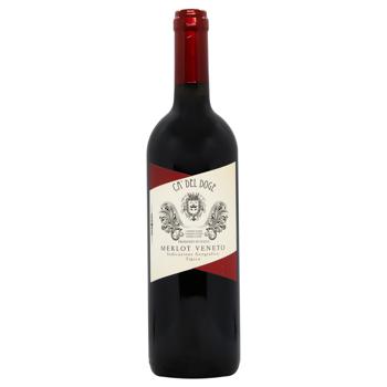 Вино Ca Del Doge Merlot червоне сухе 11% 0,75л - купити, ціни на МегаМаркет - фото 1