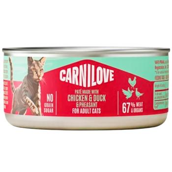 Вологий корм для котів Carnilove Adult Pate 100 г - курка, качка та фазан - купити, ціни на MasterZoo - фото 1