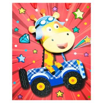 Пакет подарунковий паперовий 18*23,5*8см - купити, ціни на Таврія В - фото 3