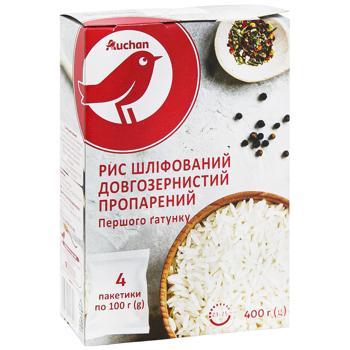 Рис Auchan шліфований довгозернистий пропарений 4шт*100г - купити, ціни на - фото 3