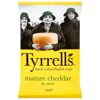 Tyrrell`s Potato Chips with Cheddar and Onion 150g - buy, prices for Grono - photo 1