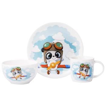 Набір дитячого посуду Ardesto Panda Pilot 3 предмети