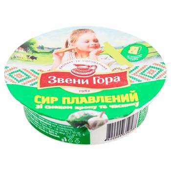 Сир Звени Гора плавлений пастоподібний зі смаком кропу та часнику 64% 90г