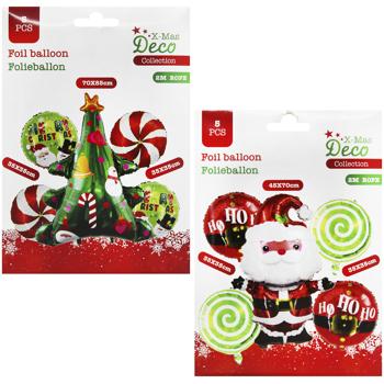 Набор рождественских надувных фигурок 35-80см 5шт в ассортименте