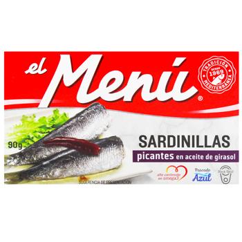 Сардини El Menu середземноморські пікантні в соняшниковій олії 90г - купити, ціни на WINETIME - фото 2