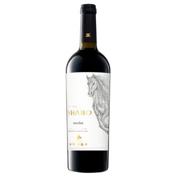 Вино Shabo Мерло красное сухое 13% 0,75л - купить, цены на WINETIME - фото 1