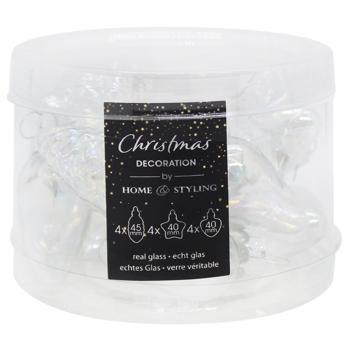 Koopman Set of Christmas Tree Decorations 4сm 8pcs, 4.5cm 4pcs - buy, prices for Tavria V - photo 1