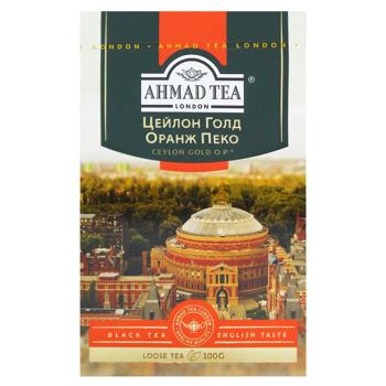 Чай чорний Ахмад Цейлон Оранж Пеко Голд 100г - купити, ціни на КОСМОС - фото 2