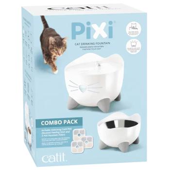 Catit Pixi набір поїлка-фонтан 2 л + миска пластикова для котів 200 мл - білий - купити, ціни на MasterZoo - фото 2