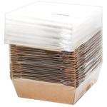Gopact Set of Rectangular Kraft Container 1200ml with PET Lids 20pcs