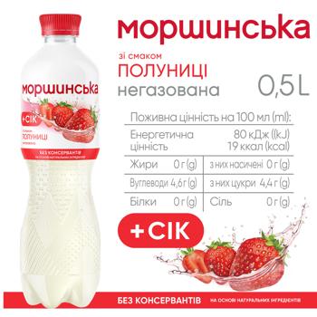 Вода минеральная Моршинська со вкусом клубники негазированная 0,5л - купить, цены на КОСМОС - фото 2