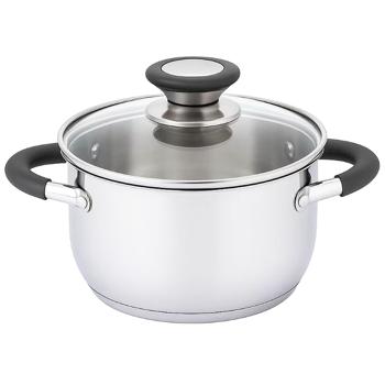 Tarrington House Stainless Steel Pan with Glass Lid 16cm 1.8l