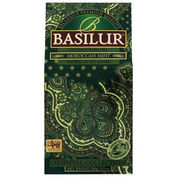 Чай Basilur Марокканская мята зеленый рассыпной 100г - купить, цены на Эпицентр FOOD - фото 1