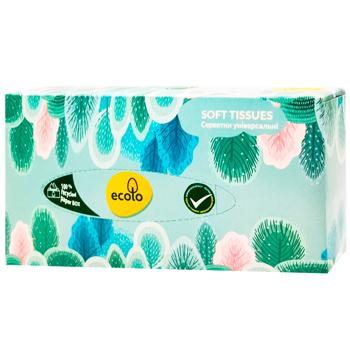 Ecolo Two-layer White Cosmetic Wipes 100pcs - buy, prices for Vostorg - photo 1