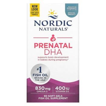 Риб'ячий жир для вагітних Nordic Naturals Prenatal DHA 500мг 90 гелевых капсул - купити, ціни на Біотус - фото 2