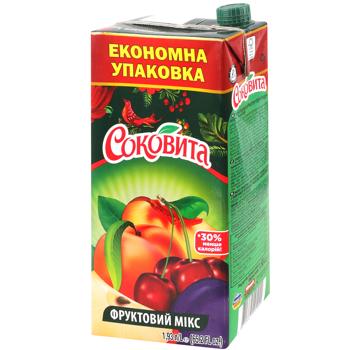 Напій соковий Соковита фруктовий мікс освітлений пастеризований 1.93л - купити, ціни на Auchan - фото 1