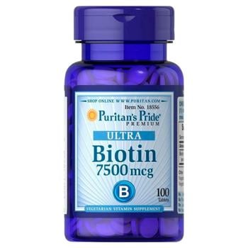 Puritan's Pride Biotin 7500mcg 100 tablets