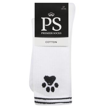 Носки Premier Socks мужские высокие р.27 белый - купить, цены на NOVUS - фото 1