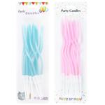Набор свечей для торта волнистые пастель 12шт