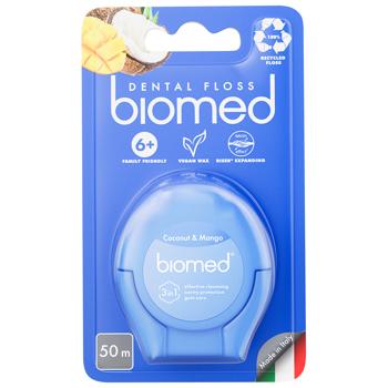 Зубная нить Biomed Кокос и Манго 50м