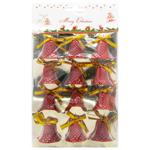 Set of Red Bells 12pcs 3cm