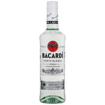 Bacardi Carta Blanca White Rum 40% 0.5l - buy, prices for Ideal - photo 1