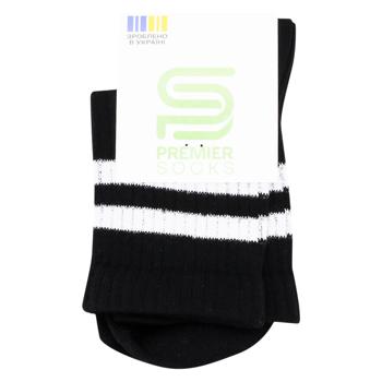 Шкарпетки Premier Socks підліткові високі з малюнком р.20-22 чорний - купити, ціни на ЕКО Маркет - фото 1