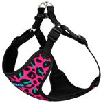 Barksi Sport Nylon Dog Harness 28-33cm with Leopard Print