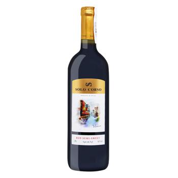 Solo Corso Red Semisweet Wine 11.5% 0.75l - buy, prices for NOVUS - photo 1