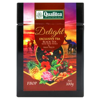 Qualitea Delight Black tea Rose Petals & Fruit Pieces 100g - buy, prices for COSMOS - photo 2