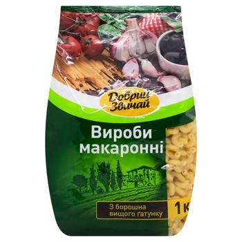 Макаронные изделия Добрий Звичай рожки витые 1кг - купить, цены на ЕКО Маркет - фото 1