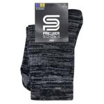 Шкарпетки Premier Socks чоловічі напіввовняні в рубчик р.25-29 сіро-чорний