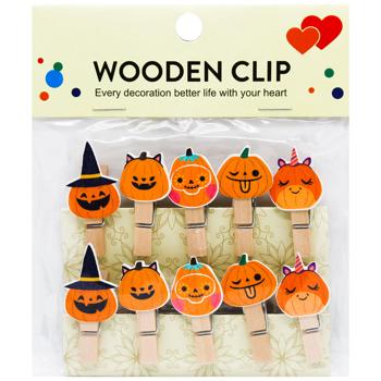 Zed Decorative Wooden Clips Halloween 10pcs - buy, prices for EKO Market - photo 1
