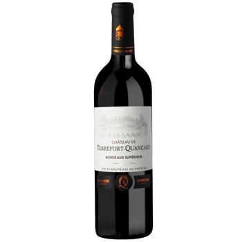 Вино Chateau de Terrefort-Quancard Bordeaux Superieur красное сухое 14% 0,75л