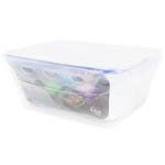 Food Storage Container Rectangular Plastic with Fasteners 1100ml 90383-34235