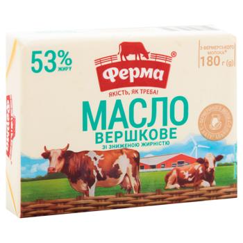 Ferma Cream Butter with Reduced Fat Content 53% 180g - buy, prices for EKO Market - photo 2