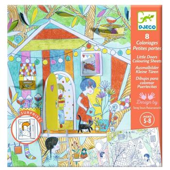 Djeco Little Doors Colouring Sheets