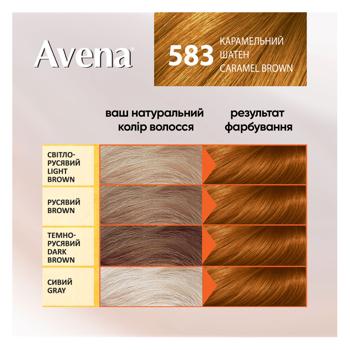 Крем-фарба для волосся стійка AVENA Gloss Color 583 Карамельний шатен - купити, ціни на Таврія В - фото 3