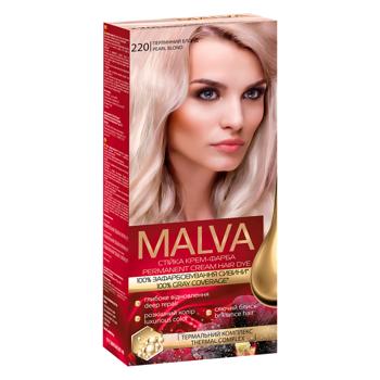 Крем-фарба для волосся стійка MALVA Color Revive № 220 Перлинний блонд