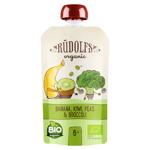 Пюре Rudolfs Смузі банан-ківі-броколі із зеленим горошком 110г