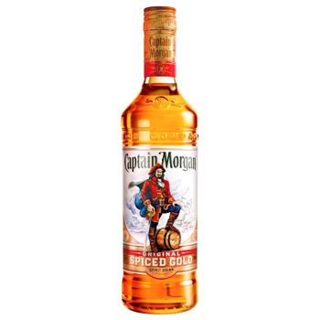 Ромовый напиток Captain Morgan Spiced Gold 35% 0,5л - купить, цены на Чудо Маркет - фото 1